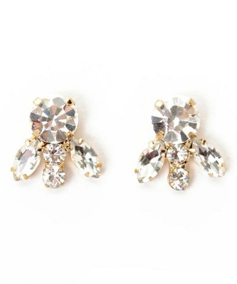 クリアビジューモチーフピアス