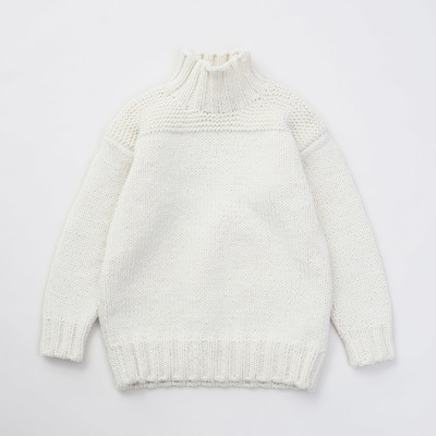 Hand Knitted Turtleneck / Off
