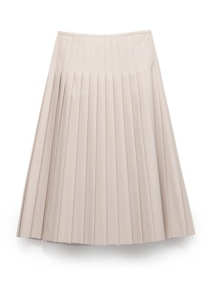 合皮太巾プリーツスカート