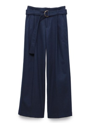 ベルト付ワイドパンツ