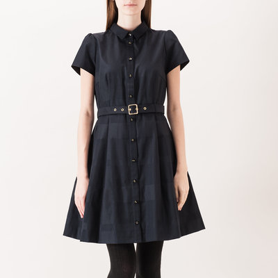 【メイドインジャパン】クレストブリッジチェックジャガード　シャツワンピース