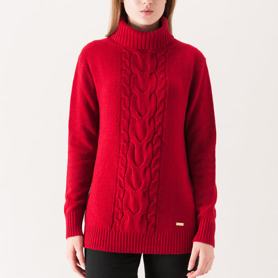 アランパターン　プルオーバーニット