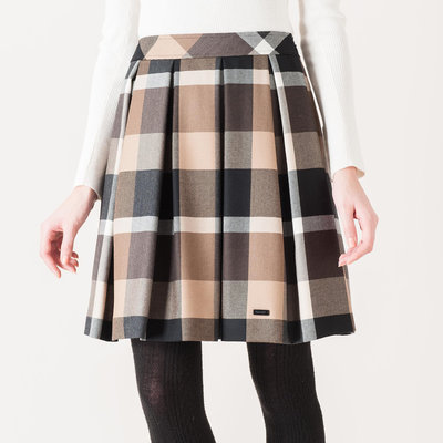 クレストブリッジチェック　タックスカート