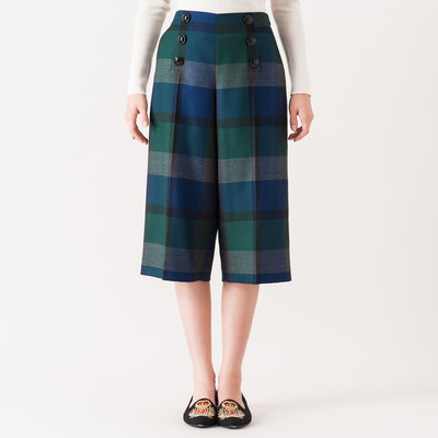 クレストブリッジチェック　ガウチョパンツ