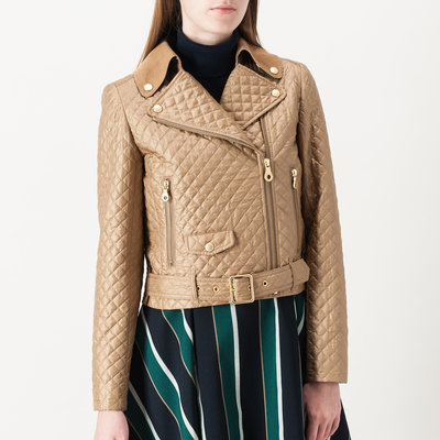 キルティングライダースジャケット