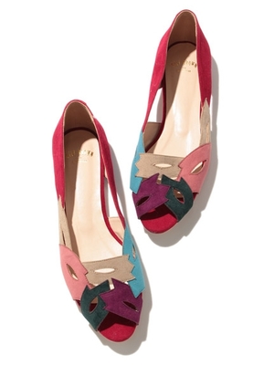 Lily Brown (リリーブラウン)  カラーブロックフラットシューズ