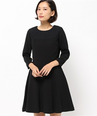 レースヨークダブルクロスワンピース