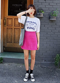 スエードタッチAラインスカート・全2色・t45094