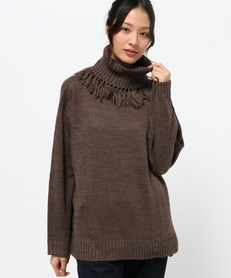 WEGO/ フリンジタートルネックセーター