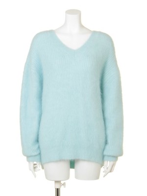 アンゴラVネックプルオーバー