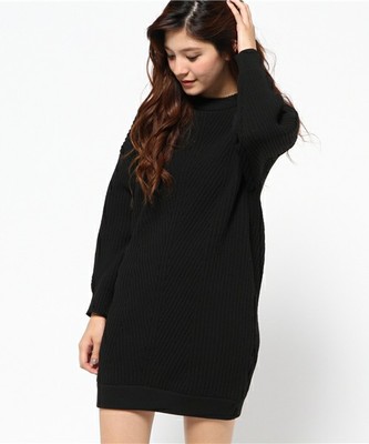 5Gセンター切替ドロップショルダー長袖OP