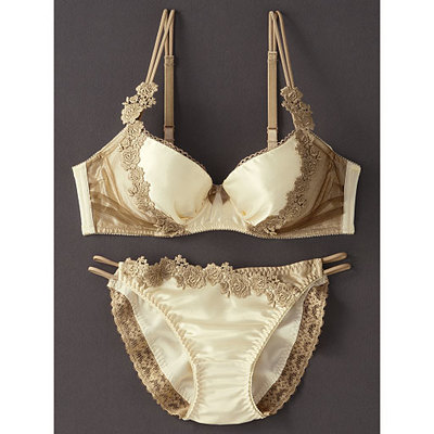 ブラジャー&ショーツペア ワイヤー入り・3/4カップ