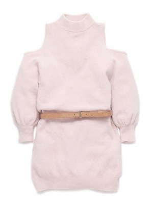 ベルト付きニットワンピース