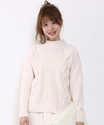 Ｗケーブルニット