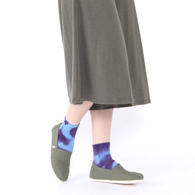 ゴム長タイダイ染めショートソックス