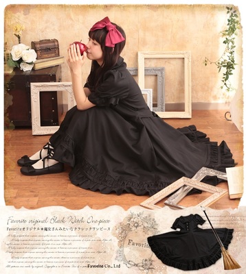 favorite キュートな魔女の女の子をイメージして デザインしたブラックのワンピース