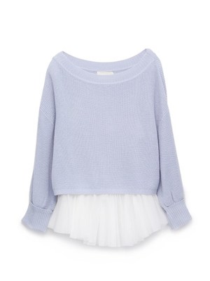 チュールコンビニットプルオーバー