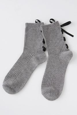 編み上げリボンルミーソックス