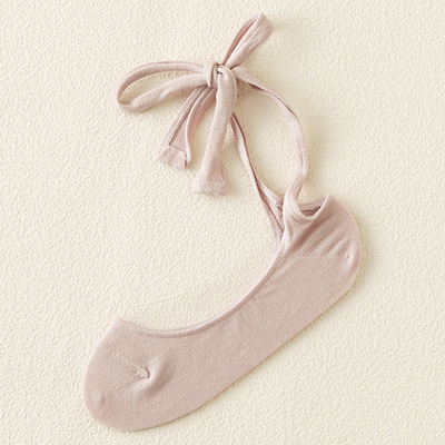 足首リボン結びカバーソックス
