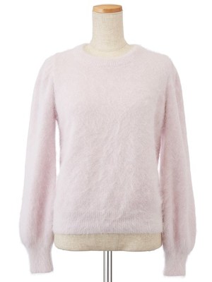 ボリュームスリーブアンゴラニット