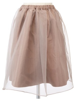 オーガンジーリバーシブルスカート