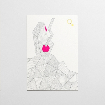 関本明子デザイン 年賀状【後ろ向き】