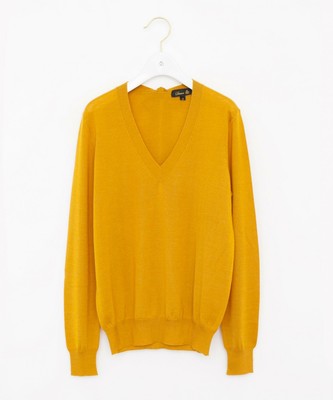 DRAWER 18G Vバックリボンニット