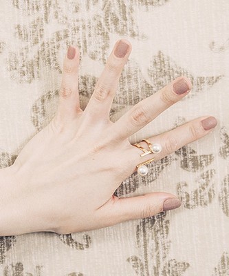 クリスタルパールリング