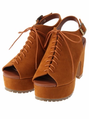 レースアップサンダル