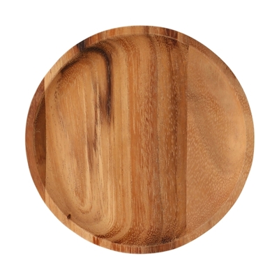 ウッデン ラウンド プレート ダークブラウン