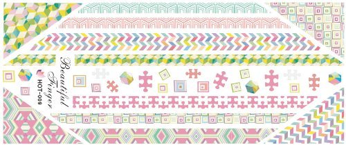 パステルジオメトリック ウォーターネイルシール