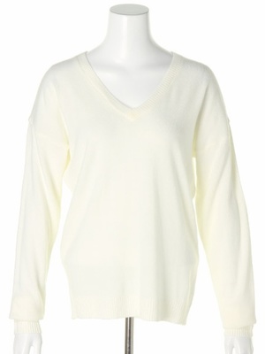 カシミヤタッチＶネックＰＯ 