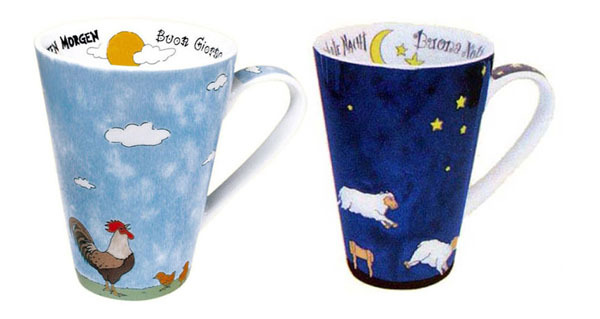 Good morning & good nightペアマグカップ