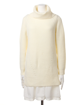 オフタートル裾レイヤーニット／OP SET