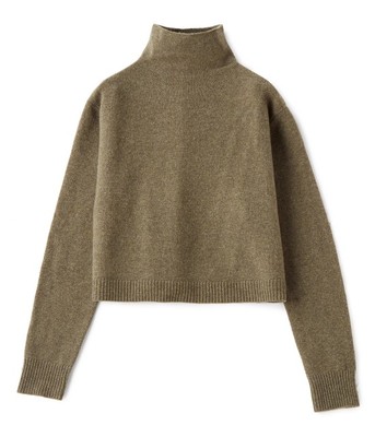 ウールクロップドタートルプルオーバー