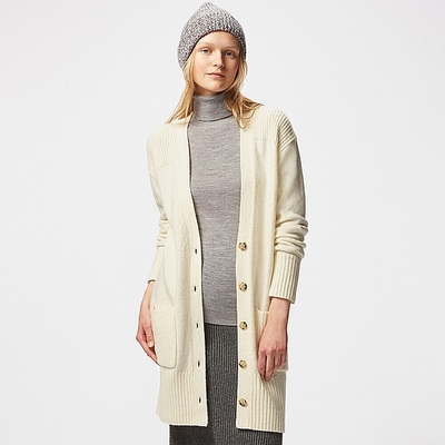 ローゲージロングカーディガン