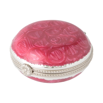 マカロン コンパクトミラー レッド