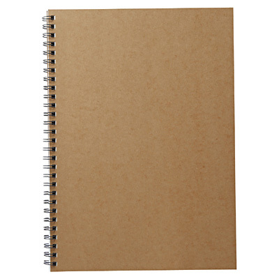 植林木ペーパー裏うつりしにくいダブルリングノート　Ｂ５・４８枚・７ｍｍ横罫・ベージュ