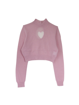 heart highneckknit