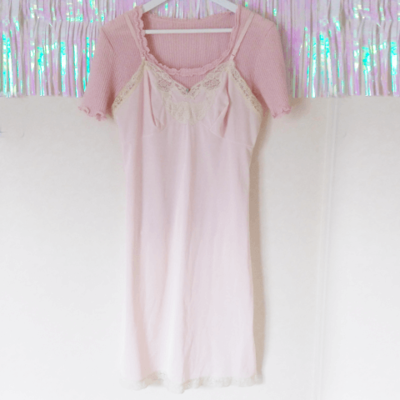 CREAMY PINK LONG Camisole