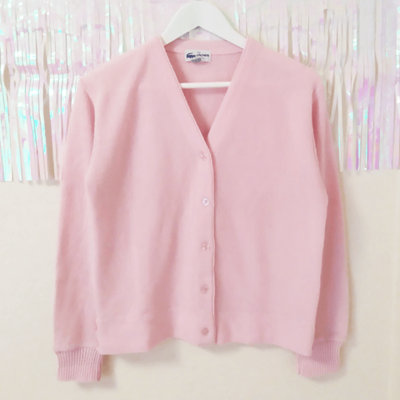 LACOSTE STRAWBERRY PINK Cardigan
