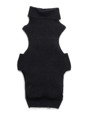 アンゴラサイドオープンニットプルオーバー