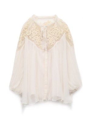 刺繍チュニックブラウス