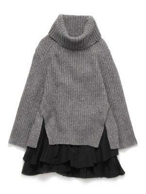 フリルコンビニットワンピース