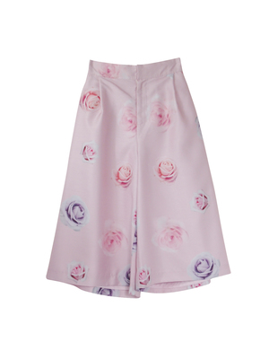 rose shantung gaucho pants