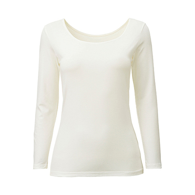 WOMEN ヒートテックUネックT(8分袖)