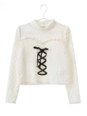 Frill Lace Up Tops