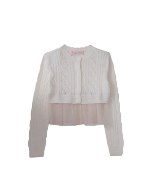 bulky tulle knitcardigan