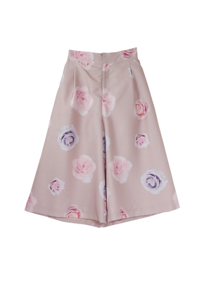 rose shantung gaucho pants