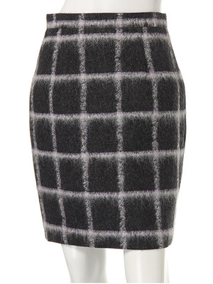 ダブルチェックタイトスカート
